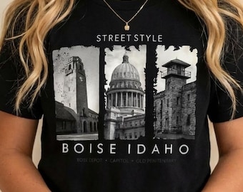 Vintage Boise Idaho Fotografie Street Style Komfort Farben T-Shirt