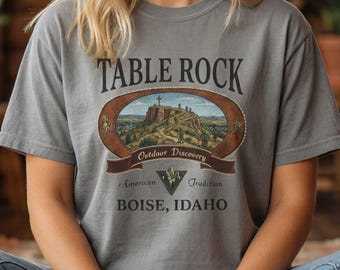 Table Rock Boise Idaho Retro Wandern Grafik T-Shirt: Outdoor Entdeckung Bekleidung