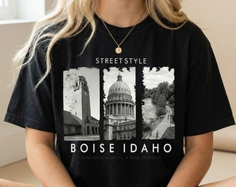 Vintage Boise Idaho Greenbelt Fotografie Street Style Komfort Farben T-Shirt