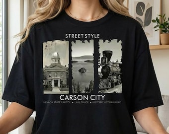 Vintage Carson City Nevada Fotografie Street Style Komfort Farben T-Shirt