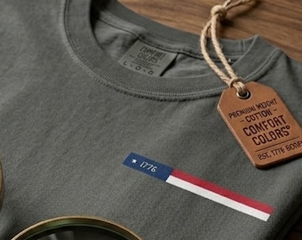 Minimalist 1776 Shirt | Comfort Colors Vintage Patriotic Tee
