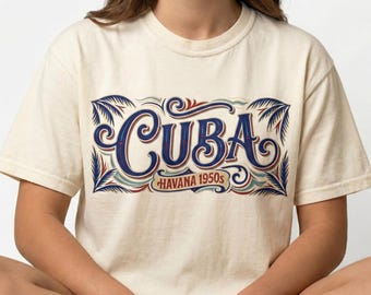 Vintage Cuba Havana 1950s Retro Travel Comfort Colors T-Shirt
