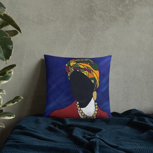 Purple Accent Pillow – Bold Character Art Cushion | Gallery Rejects | Boho Home Decor | Empowering Gift | Modern Feminist Throw Pillow