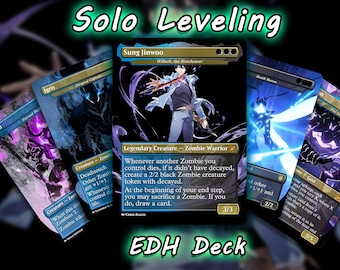 Solo Leveling Sung Jinwoo Zombie MTG Commander Deck – Wilhelt the Rotcleaver Custom Proxy