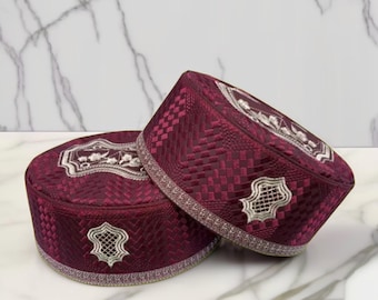 Songkok Peci Kopiah Assagofah Musulmans hommes adultes, Agréable à porter, Bonnet musulman en tricot, Bonnet religieux, Peci fait main, Bonnet musulman