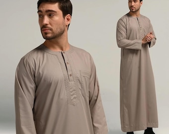 Gamis Thobe Ammar Adult Men - Regular Bodyfit Long Sleeve, Islamic Clothing, Mens Thobe, Muslim Fashion, Traditional Wear