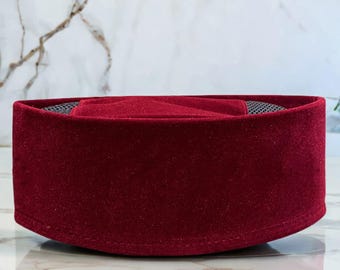 9 peci songkok couleur unie AC pour homme musulman, confortable à porter, bonnet musulman en tricot, casquette religieuse, peci fait main, bonnet musulman