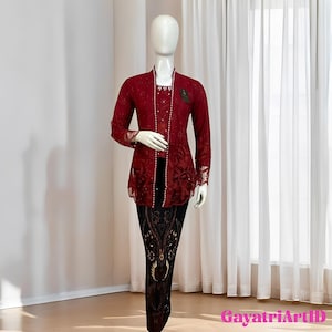 Elegant New Kutu Sequin Modern Kebaya for Graduation, Kebaya Dress, Kebaya Modern, Kebaya Encim, Kebaya Set