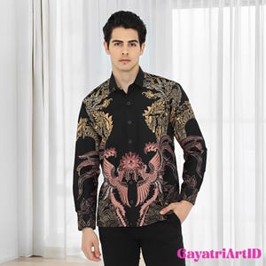 Black Series Men&#39;s Batik Shirt - Regular Fit Comfortable & Elegant Cotton, Stylish Men, Men Batik, Batik Shirt, Formal Shirt For Men