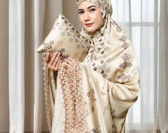 Hawa Series Adult Silk 2in1 Daily Lace Mukena, Muslim Prayer Dress, Muslim Prayer, Prayer Outfit, Muslim Prayer Clothes