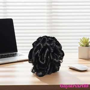 Säker kammad hårförlängning med knut, elegant omedelbar chignon med inbyggt hår