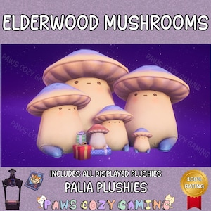 Palia Holunderholz Pilze - Palia Echte Holunderholz Pilze - Hüpflinge - Fun Kerl - Großer Holunderholz Pilz - Palia Plushies