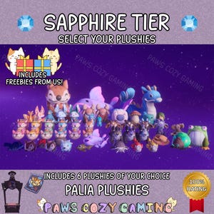 Palia Sapphire Tier Plushies - Sernuk - Muujin - Chapaa - Ladybug - Kitsuu - Bug Plush - Fish Plushies - Flutterfox - Bee - Palia Plushies
