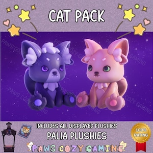 Palia Palcat Pack Nox und Sandi - Nox Der Palcat - Sandi Der Palcat - Palcat-Plüschtiere - Palia Elderwood Plüsch - Nox - Sandi - Palia Plushies