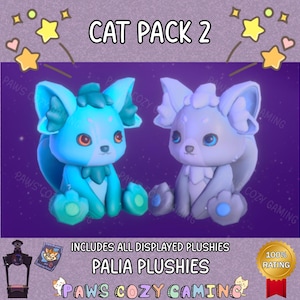 Palia Palcat 2 - Palcat Plushies - Blaue Palcat - Weiße Palcat - Blaue Palcat - Verschneite Palcat - Palia Elderwood Plushies