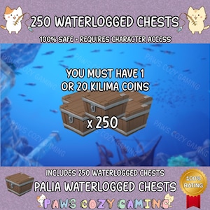 Palia Waterlogged Chests Extra Large Pack - 250 Waterlogged Chests - Palia Fishing Furniture - Palia Makeshift Collection - Palia Helpers