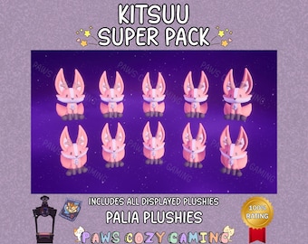 Palia Kitsuu Super Pack - Ancient Kitsuu Plushies x10 - Palia Wondrous Machine - Palia Fox Plushies - Orange Kitsuu Plush - Palia Plushies