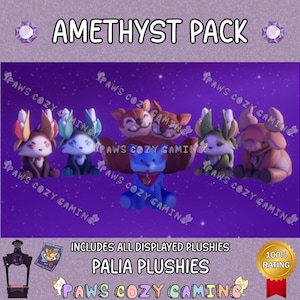 Palia Amethyst Tier-knuffels - Vrienden vinden Chapaa - Tau-knuffel - Ranch House Cherrytail - Flutterfox - Knuffelen Chapaa - Palia-knuffels