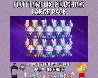 Palia Flutterfox Large Pack - Leafy Plushie - Winter Flutterfox - Summer Flutterfox - Fall Flutterfox - Spring Flutterfox - Palia Plushies