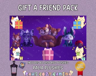 Palia Gift a Friend Plushies Pack - Palia Gift - Palia Referral - Chapaa Plush - Flutterfox Plush - Bug Plush - Nox Palcat -  Palia Plushies