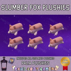 Palia Slumber Fox Plushies Paket - Slumber Fox Plushies - Palia Fox Plushies - Palia Solstice - Palia Maji Market - Holunderholz - Palia Plushies