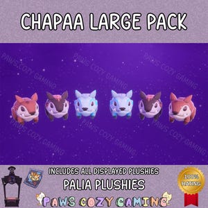 Palia Chapaa Plushies Large Pack - Azure Chapaa - Striped Chapaa - Palia Hunting Chapaa Plush - Palia Cute Chapaa Plushies - Palia Plushies