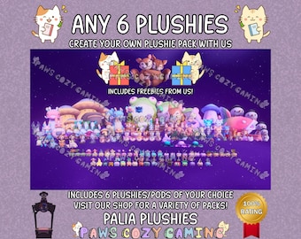 Peluches Palia (6 unidades) - Selección de peluches - Crea tu lista de peluches - Palia Elderwood - Pedido personalizado de Palia - Chapaa - Palcat - Peluches Palia