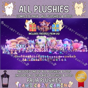 パリアのすべてのぬいぐるみとポッドのコンプリートパック - セルヌーク - ムジン - チャパア - パルキャット - フロッグバート - シュモール - オゴプー - ポテトポッド - すべてのパリアのぬいぐるみ