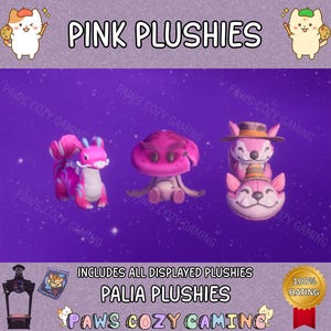 Palia Pink Plüschi - Pink Maji Dragon Plüschi - Shmole Plüschi - Chapaa Hut Naanshi Kissen - Palia Chapaa Plushies