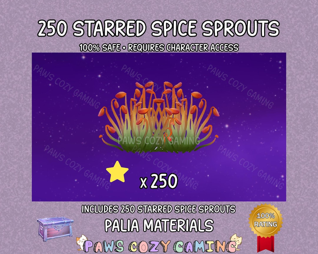 Palia Starred Spice Sprouts Medium Pack - 250 Starred Spice Sprouts ...
