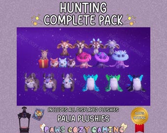 Paquete completo de caza de Palia - Peluches de Ogopuu - Peluches de Shmole - Peluches de Sernuk - Peluches de Chapaa - Peluches de Muujin - Peluches de Palia de Elderwood