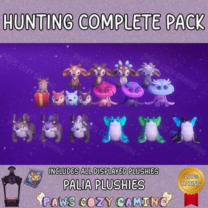 Palia Hunting Complete Pack - Ogopuu Plushies - Shmole Plushies - Sernuk Plush - Chapaa Plushies - Muujin Plush - Elderwood Palia Plushies