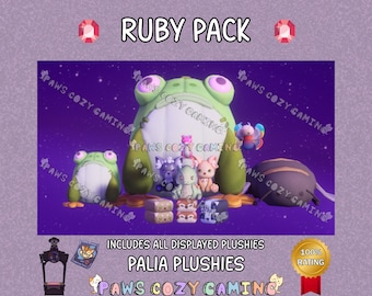 Palia Ruby Tier Plushies - Madrinas Pink Maji Dragon - Giga - Nox Sandi - Nibbles - Stackable - Chapaa - Rainbow Butterfly - Palia Plushies