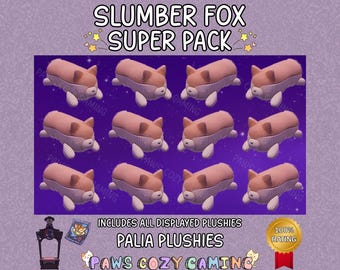 Palia Slumber Fox Super Pack - Slumber Fox Plushies - Palia Fox Plushies - Palia Solstice - Palia Maji Market - Elderwood - Palia Plushies