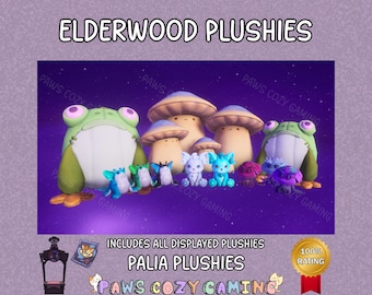Paquete completo de peluches de madera de saúco de Palia - Peluches de Shmole - Peluche de Ogopuu - Chico divertido de madera de saúco - Peluche de Palcat - Peluche de Frogbert - Peluches de Palia
