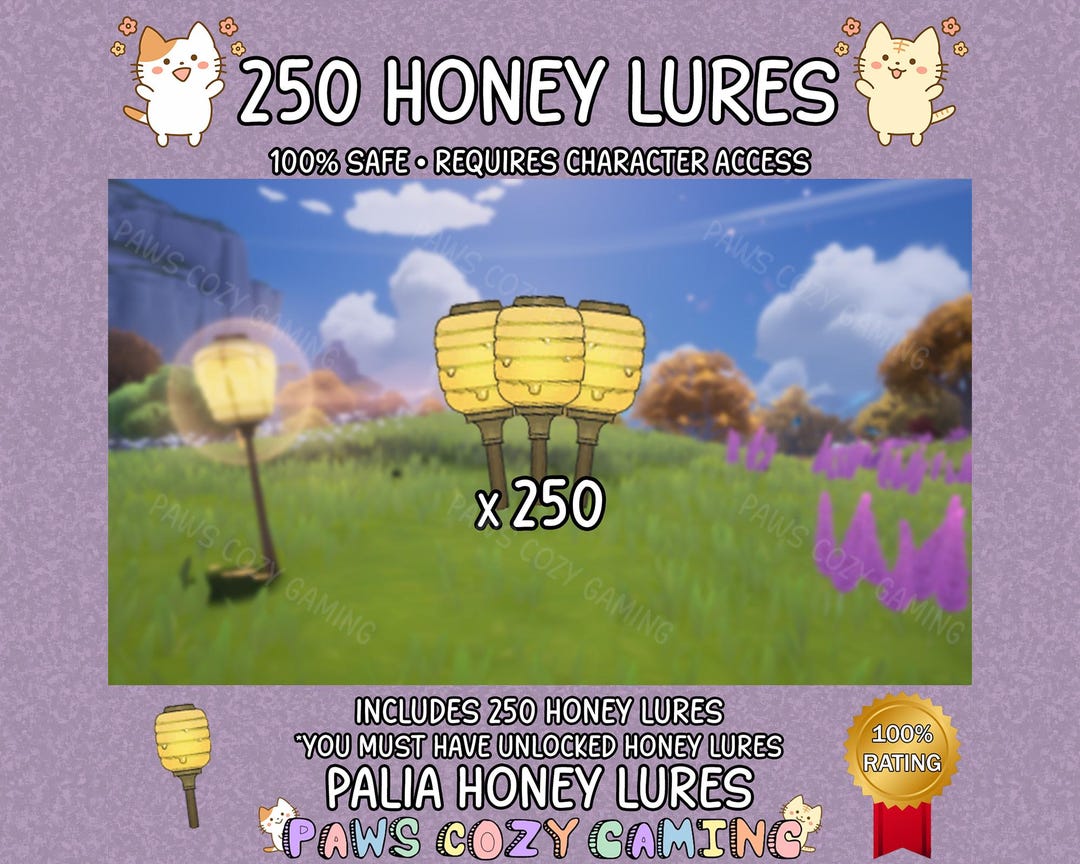 Palia Honey Lures Large Pack - 250 Honey Lures - Bug Catching - Bug ...