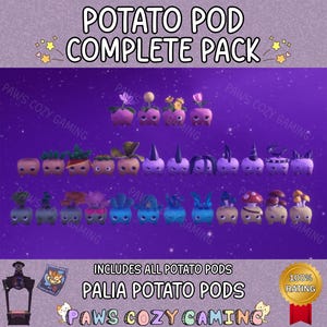 パリア ポテト ポッド コンプリート パック - プリティポッド - ポテト ポッド - ロッカーポッド - 盆栽ポッド - マーポッド - マッシュポッド - パリア ポテト ポッド - パリア ぬいぐるみ