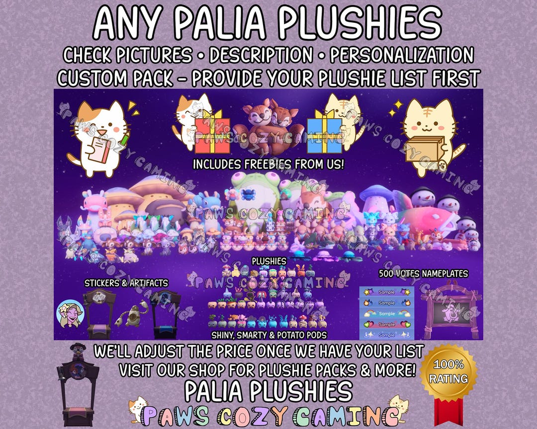 Palia Any Plushie - Plushie Selection - Make Your Plushie List - Palia ...