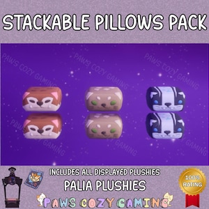 Palia Chapaa Kissen - Palia Palcat Kissen - Palia Muujin Kissen - Stapelbare Chapaa - Palia Chapaa Plüsch - Palia Plushies