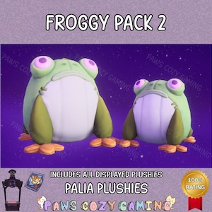 Palia Froggy Pack 2 - Giant Frogbert - Bigger Frogbert - Frogbert Plushie - Elderwood Plushies - Palia Console Wishlists - Palia Plushies
