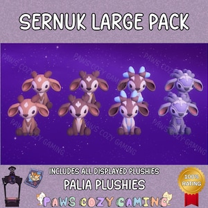 Palia Sernuk Plushies Large Pack - Sernuk - Elder Sernuk - Proudhorned Sernuk - Disco Deer - The Order Sernuk - Moose Plush - Palia Plushies