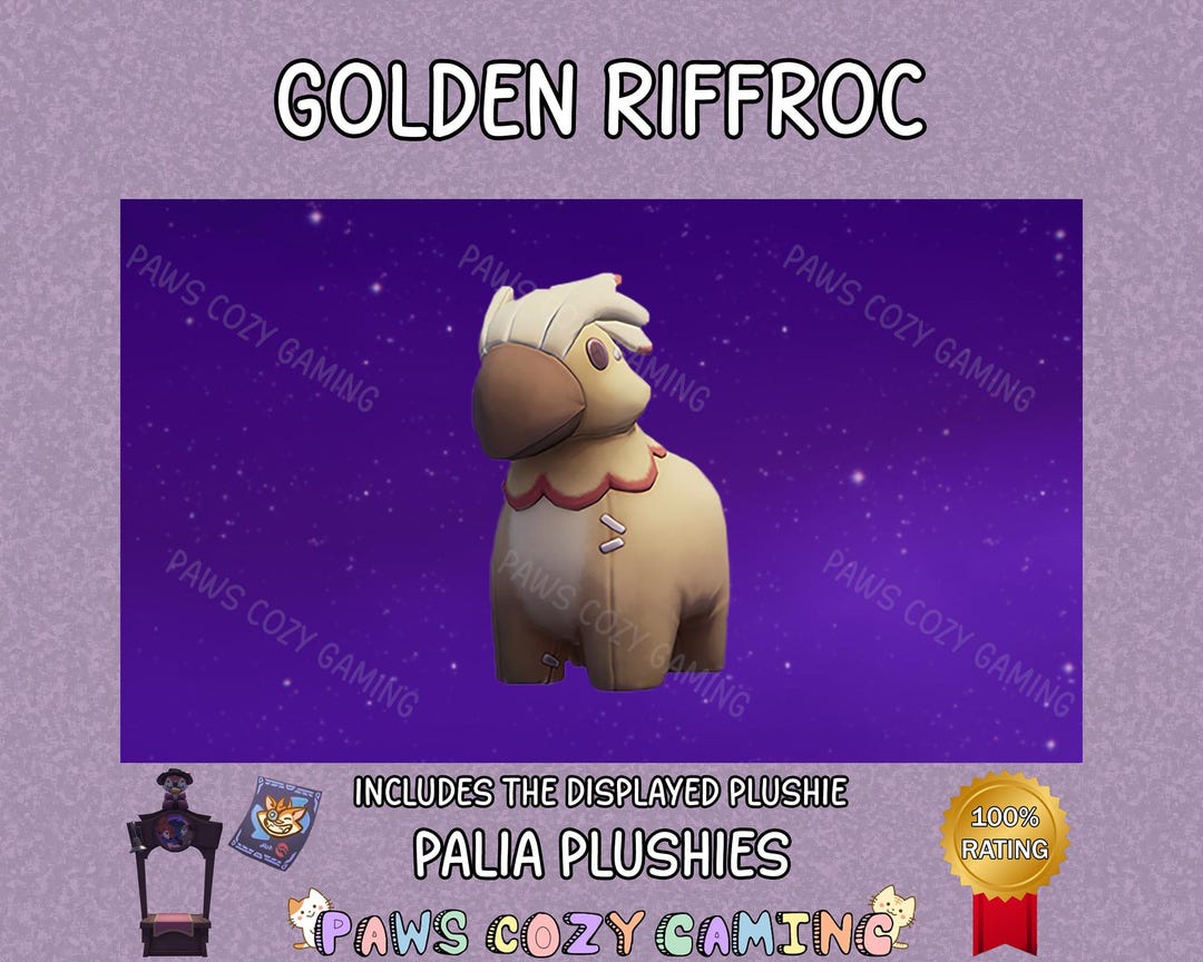 Palio Riffroc Palia Golden Riffroc Plushie - Riffroc Plush - Fairground Plushie ...
