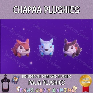 Palia Chapaa Plushies - Mini Chapaa Plushies - Palia Gestreifte Chapaa Plushies - Palia Azurblaue Chapaa Plushies - Palia Jagd - Palia Plushies