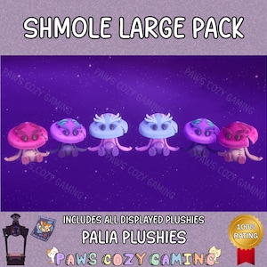 Palia Shmole Plushies Large Pack - Piksii Shmole Plushie - Elder Shmole Plushie - Shmole Plush - Elderwood Mushroom Plush - Palia Plushies