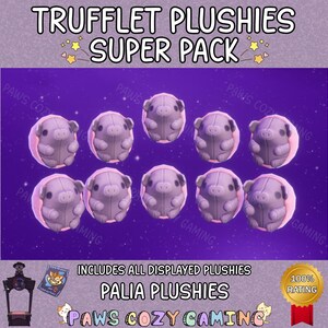 Palia Trufflet Super Pack - 10 Wooly Pig Trufflet Plushies - Pig In blanket Plushie - Piggy Plushie - Cute Piglet Plushies - Palia Plushies