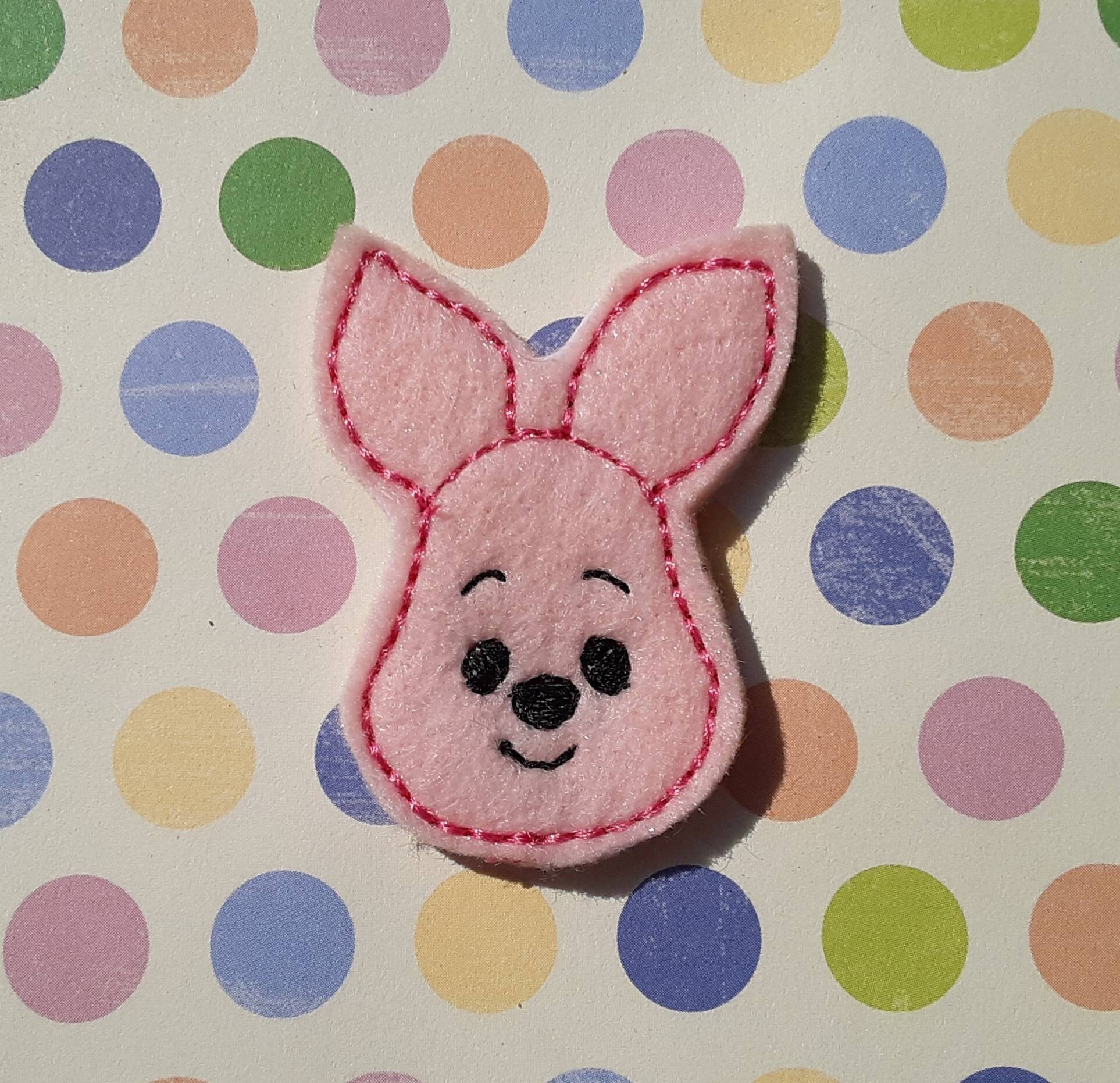 Piglet 4 cut Felties DIY Machine Embroidered Felties four cut Etsy