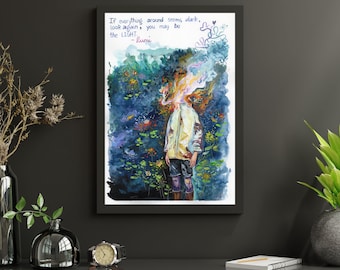 Lámina artística con cita de Rumi: Decoración de pared inspiradora (descarga digital)