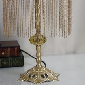 Handmade Brass Crane Table Lamp: Retro Tassel Bedroom Desk Light Housewarming Gifts image 12