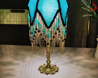 Handgemachte Retro Quaste Tischlampe: Nachttischlampe im amerikanischen Stil