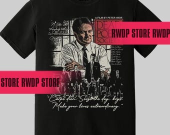 Dead Poets Society Movie T-shirt (1989) Carpe Diem Vintage Movie T Shirt